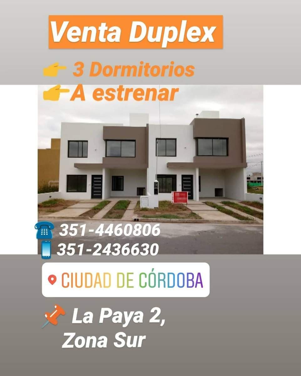 Venta DUPLEX a estrenar en B° La Paya 2, Zona Sur - Imagen 1