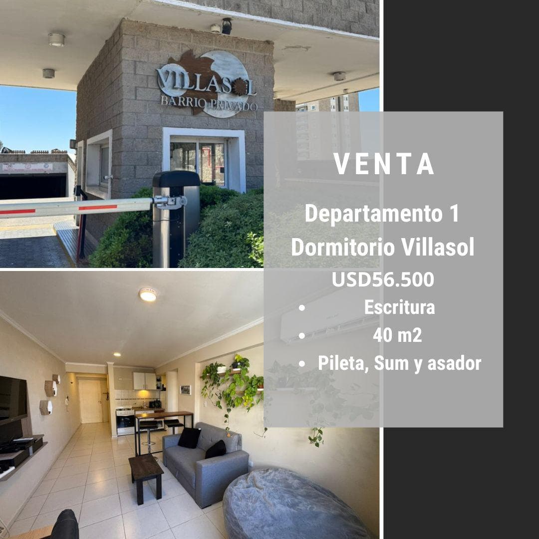 VENTA DEPTO 1 DORMITORIO EN VILLASOL - Imagen 1
