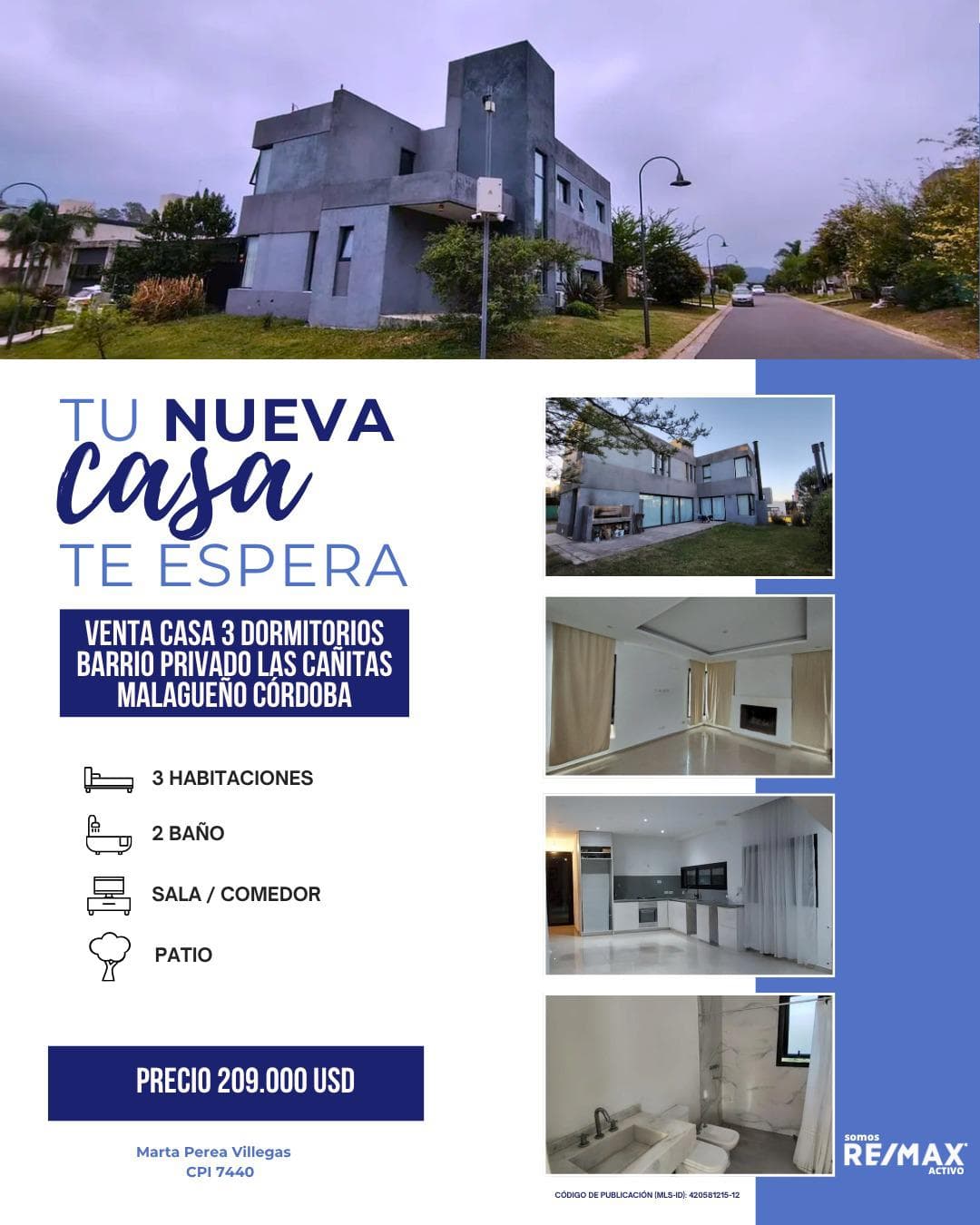 CASA EN VENTA EN BARRIO PRIVADO LAS CAÑITAS  MALAGUEÑO - Imagen 1